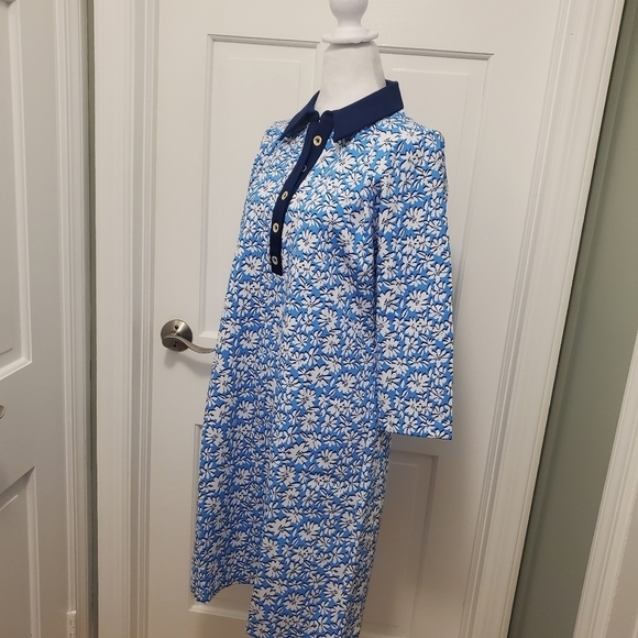 NWT Lilly Pulitzer Ainslee Lunar Blue Palm Beach Petals Dress Size Lge. Ret $188 - Picture 7 of 14